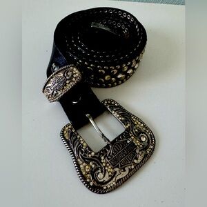 Harley Davidson studded w rhinestone belt